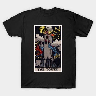 XVI. The Tower Tarot Card T-Shirt